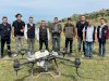 Drone ile ilaçlama gerçekleşti