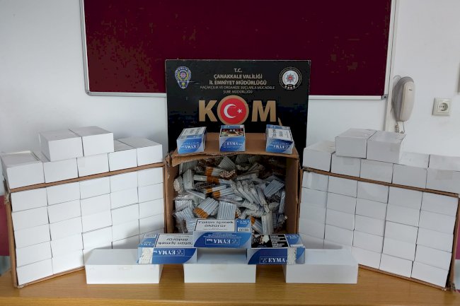 Biga’da kaçak sigara operasyonu (13.10.2022)