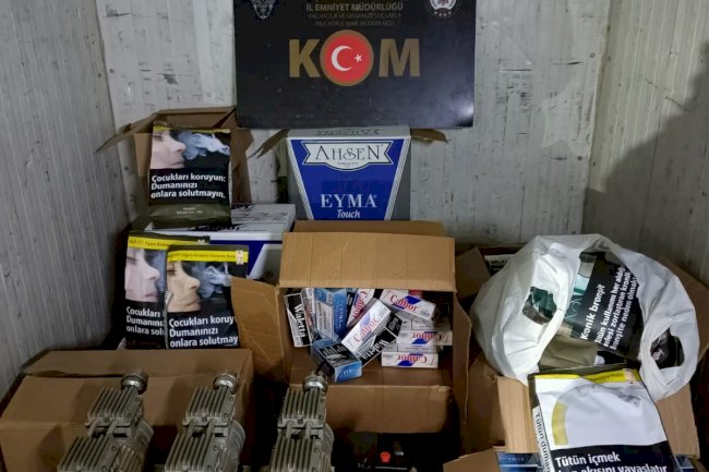 Çanakkale’de kaçak sigara operasyonu (08.12.2022)