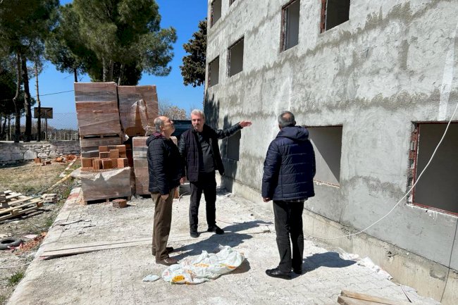 Geyikli İlkokul İnşaatı İncelendi