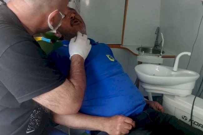 Köylerde Ağız Tarama Aracı Vatandaşlara Hizmet Veriyor