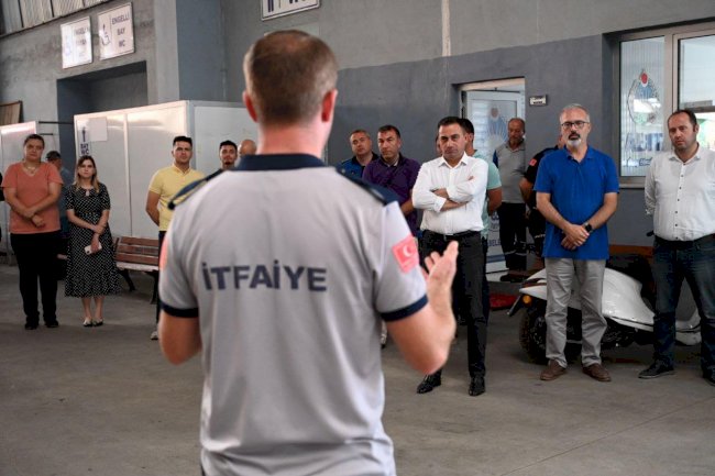 Personele yangına müdahale eğitimi verildi