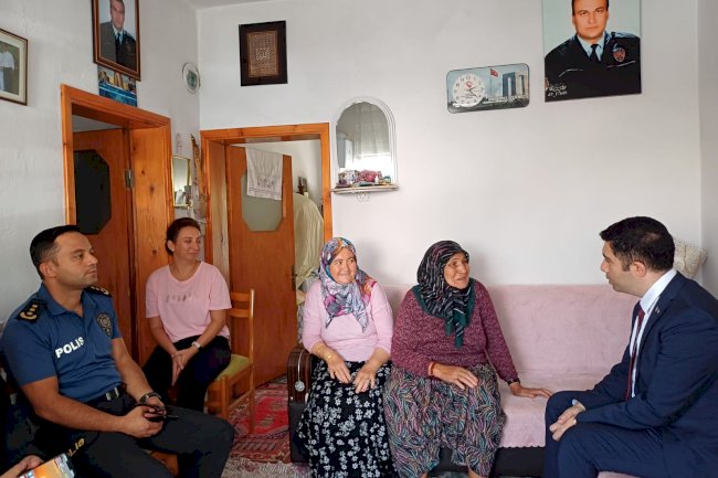 Bayramiç’te şehit aileleri ziyaret edildi