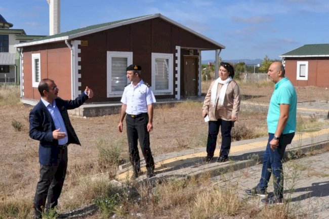 Kaymakam Dolu Jandarma geçici asayiş noktasını inceledi