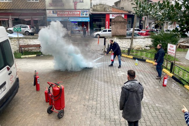 Hastane personeline yangın eğitimi verildi