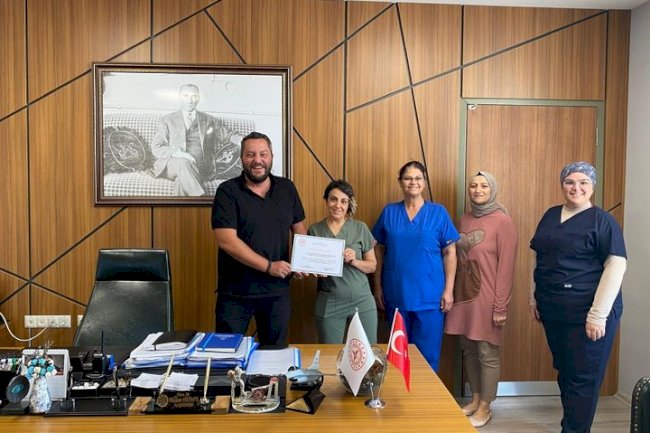 Hastane personeline teşekkür belgesi