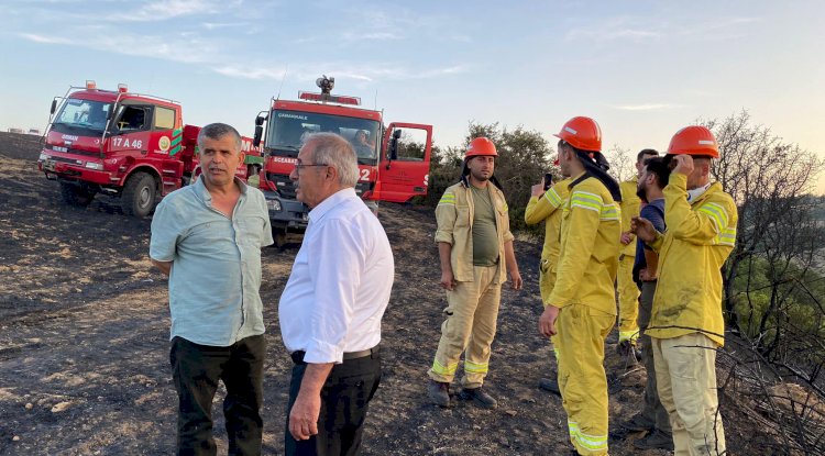 Özacar yangın bölgesinde incelemelerde bulundu