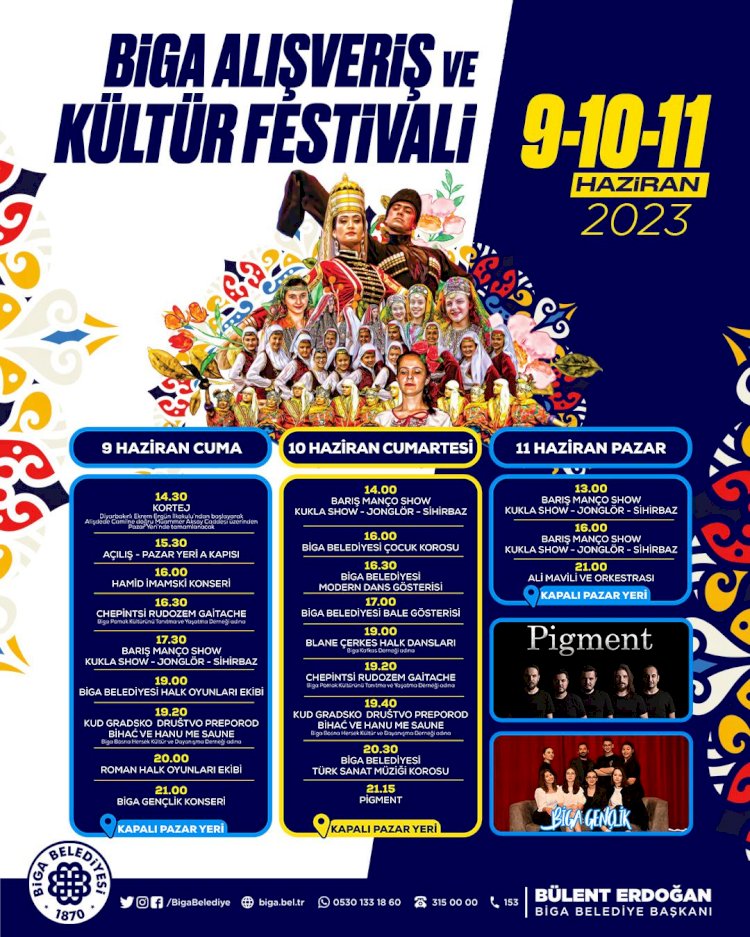 Biga’da Kültür Festivali başlıyor