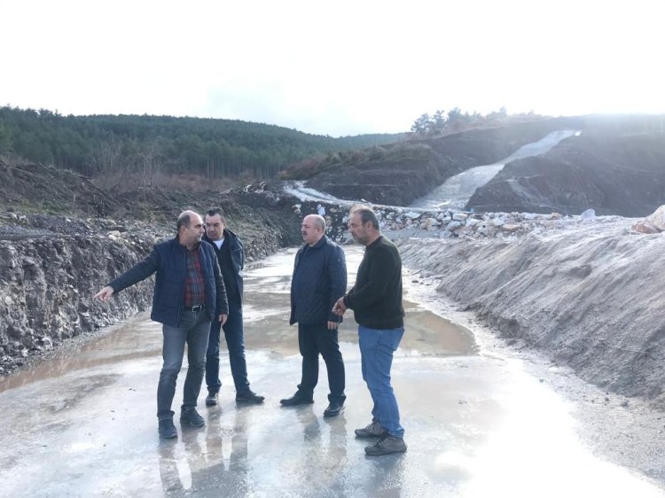 Karaköy Barajı inşaat çalışmalarını inceledi